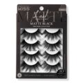 Kiss Lash Couture Matte Black Eyelashes Multipack, Matte Cheviot