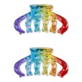 Scunci Rainbow-Faceted Claw Clips